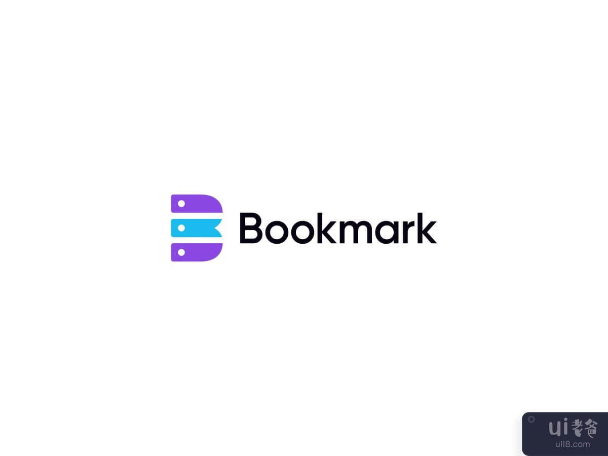 书签标志设计：字母 B + 盒子文件 + 书签丝带(Bookmark Logo Design: Letter B + Box Files + Bookmark Ribbon)插图3