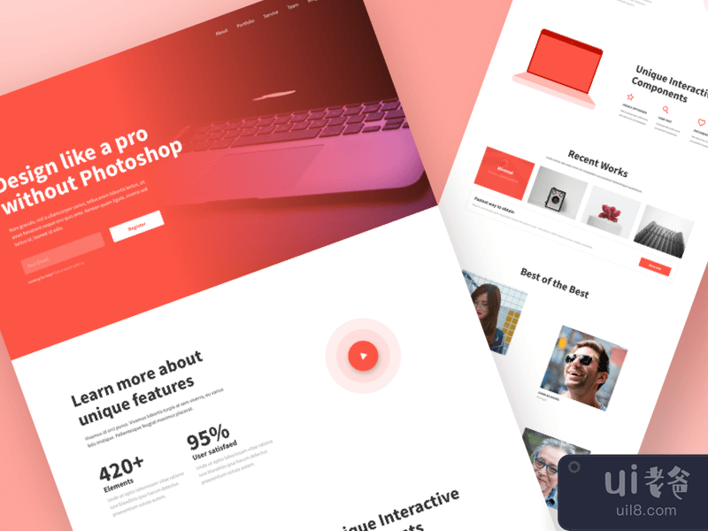 Clean Creative Landing Page