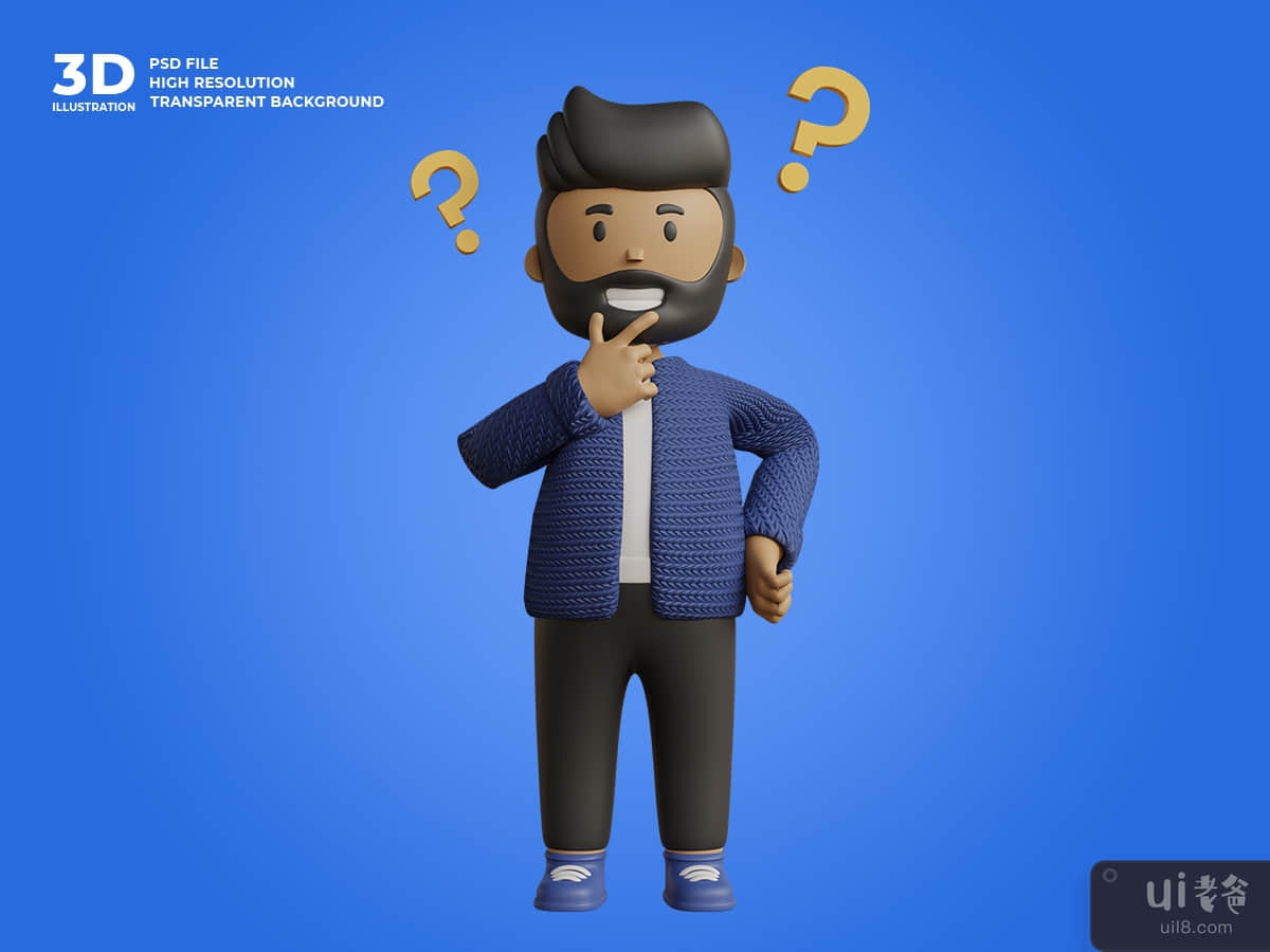 3d business man character illustration