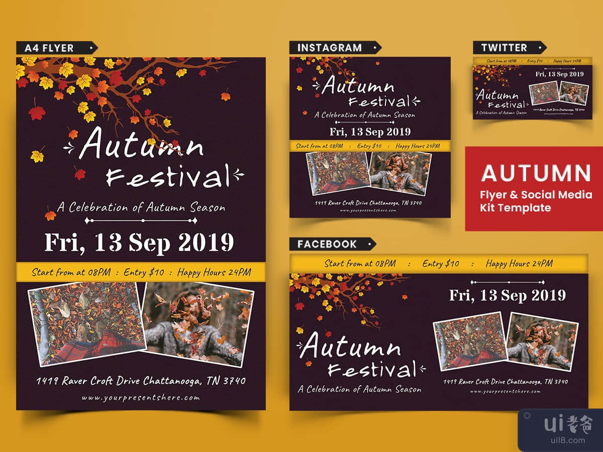 Autumn Festival Flyer & Social Media Pack-11