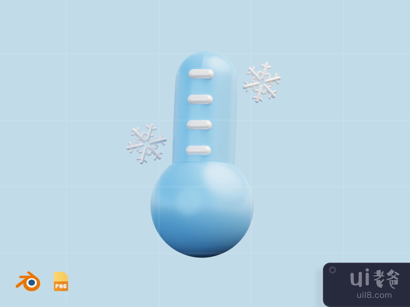 Cold Temperature - 3D Winter Illustration (front)