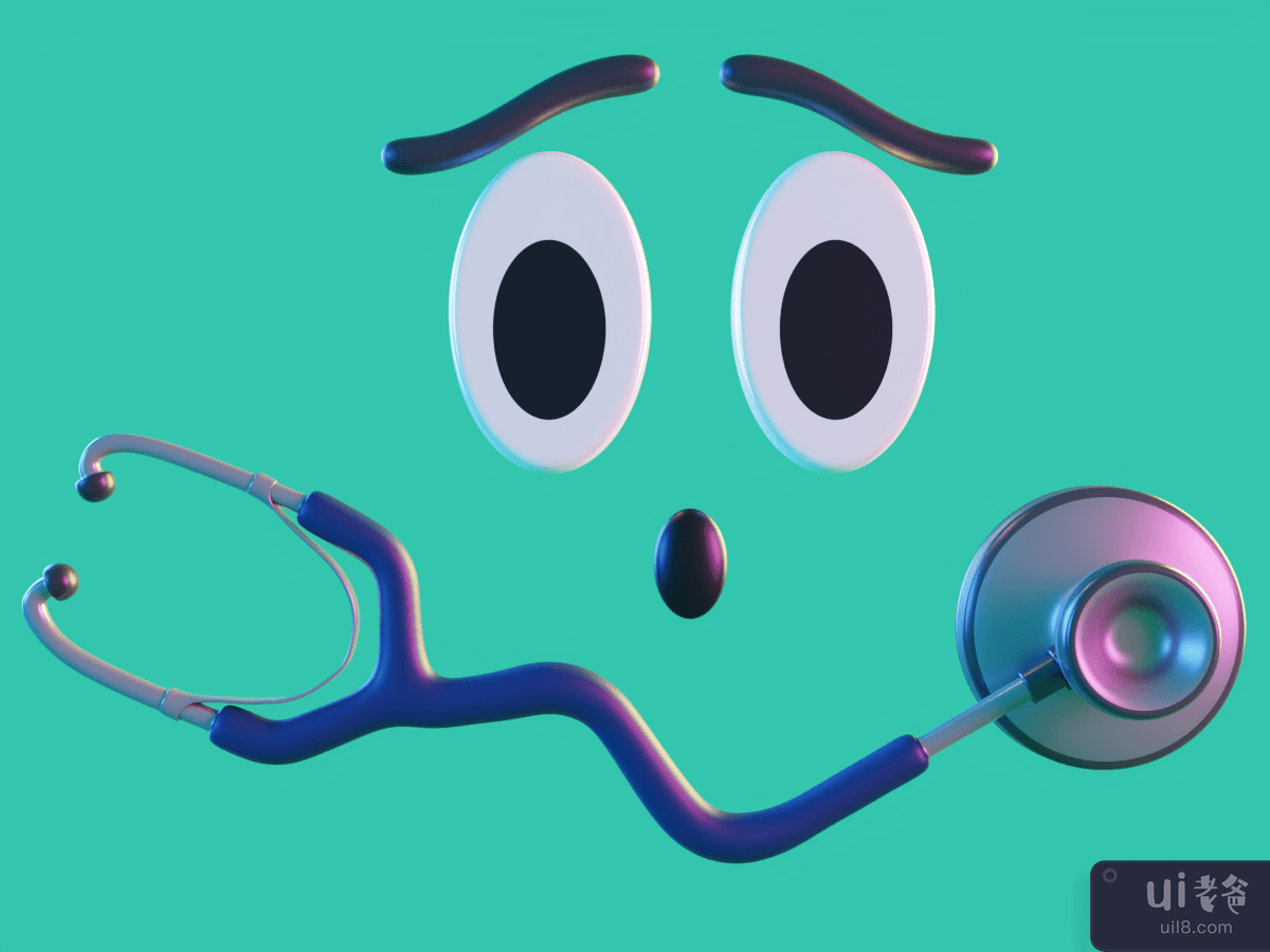 3D Illustration Stethoscope