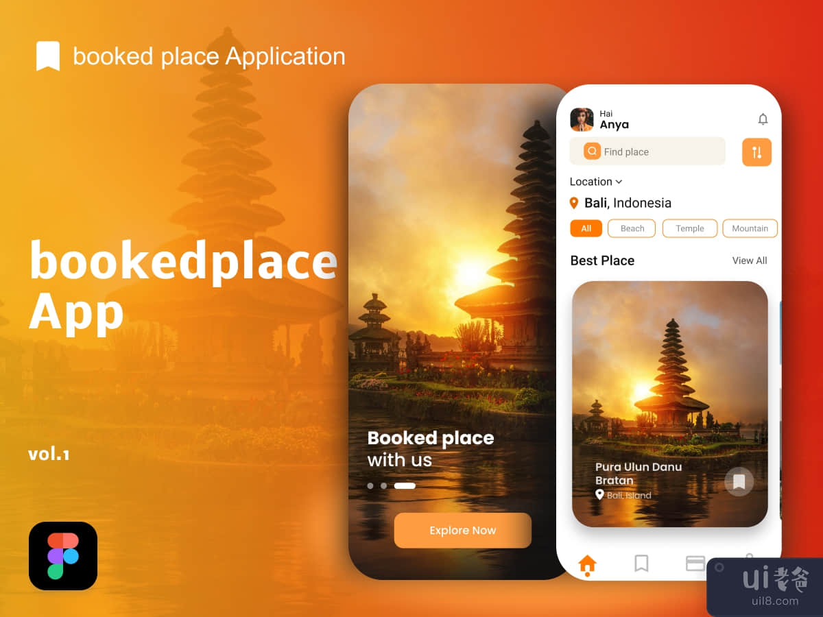 bookedplace app ui kits