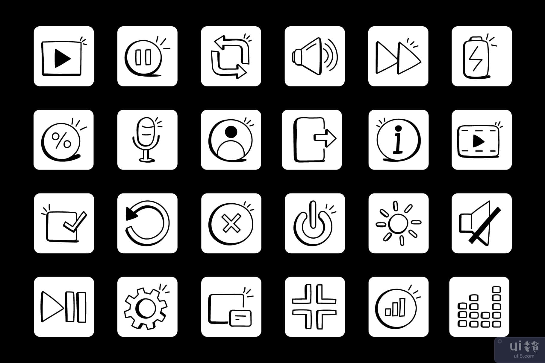 300 个趋势媒体控件图标(300 Trending Media Controls Icons)插图9