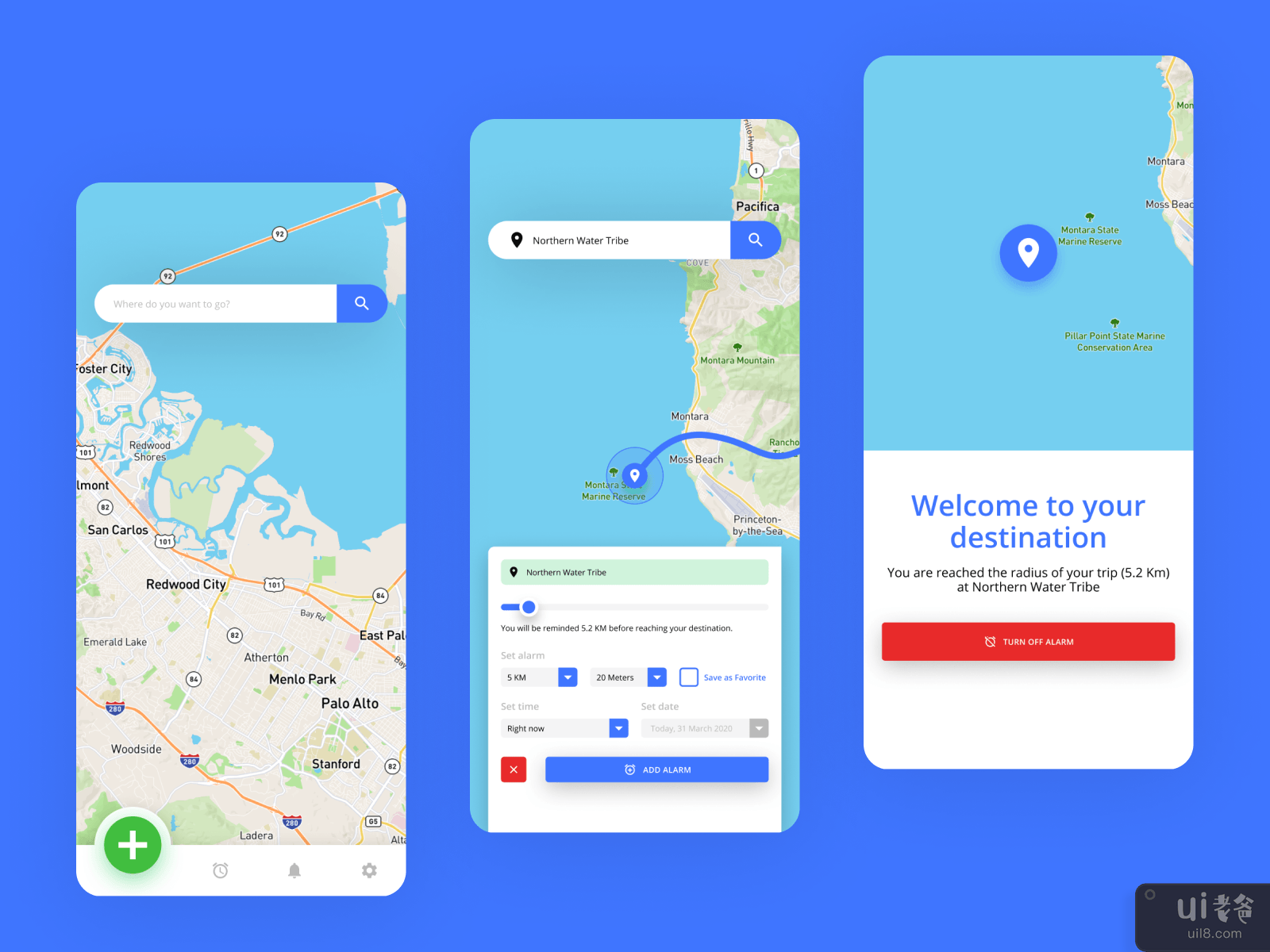 Alarm app location exploration