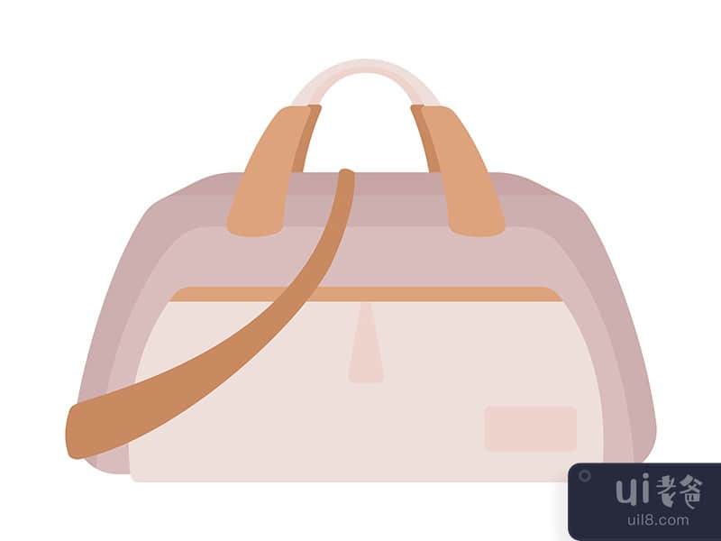 Baggage for international travel semi flat color vector object