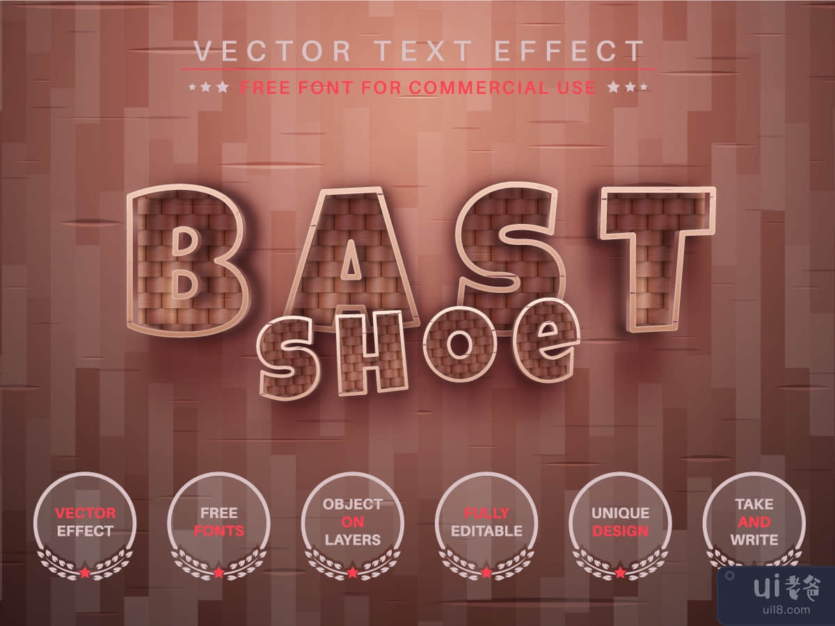 Bast Shoe - Editable Text Effect, Font Style