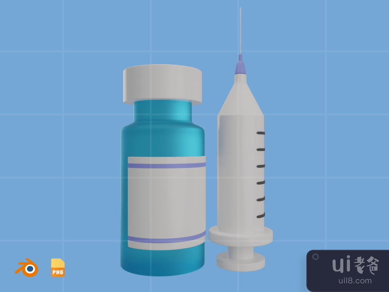 Corona Vaccine - 3D Healthcare Illustration Pack (front)