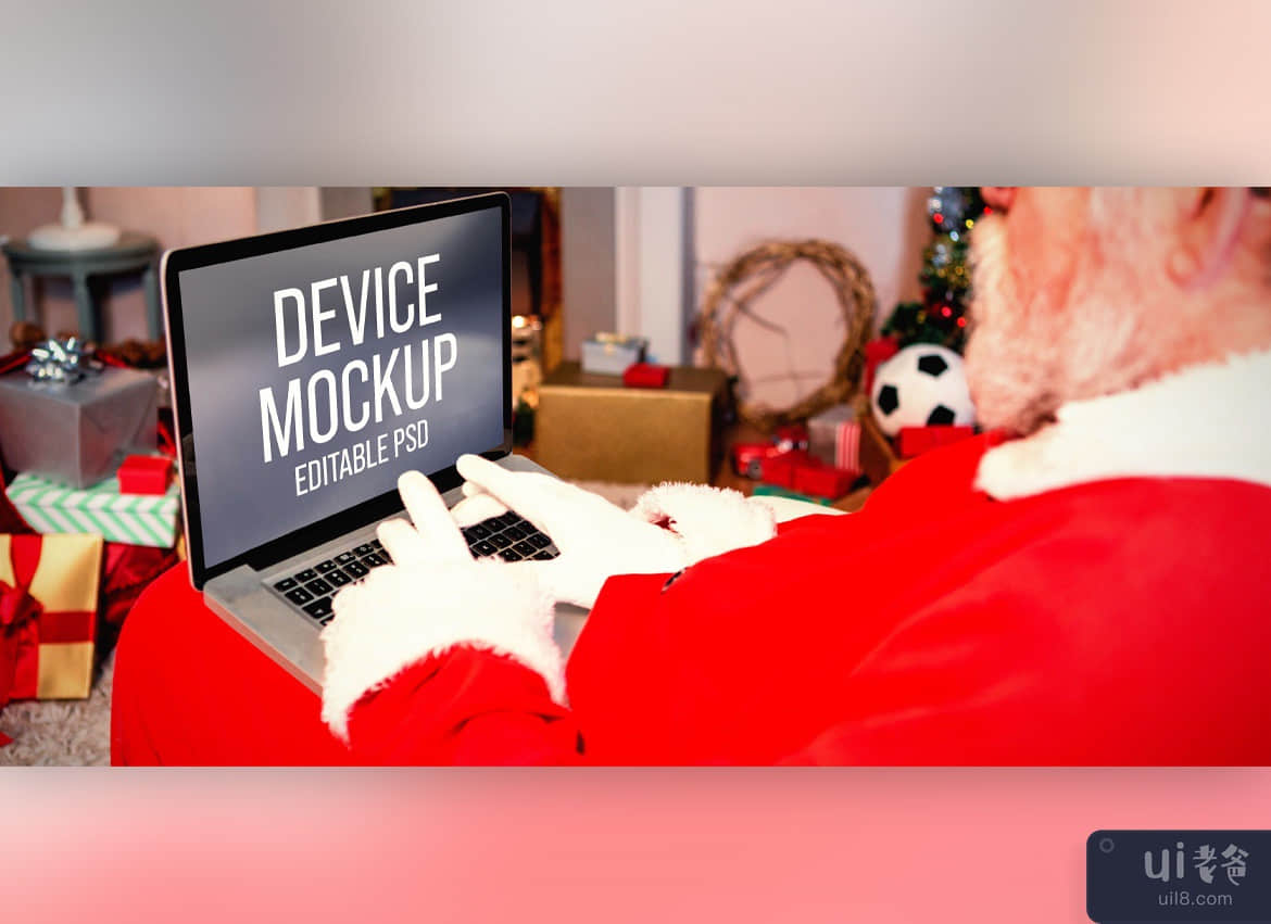 圣诞相框和设备样机集(Christmas Picture Frame and Device Mockup Set)插图2