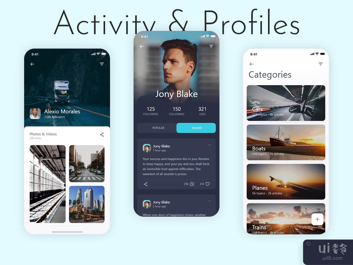 Activity & Profiles UI