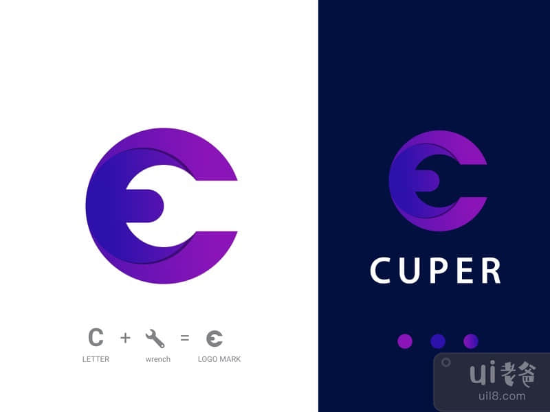 CUPER Logo, C Letter Logo, Logo Branding