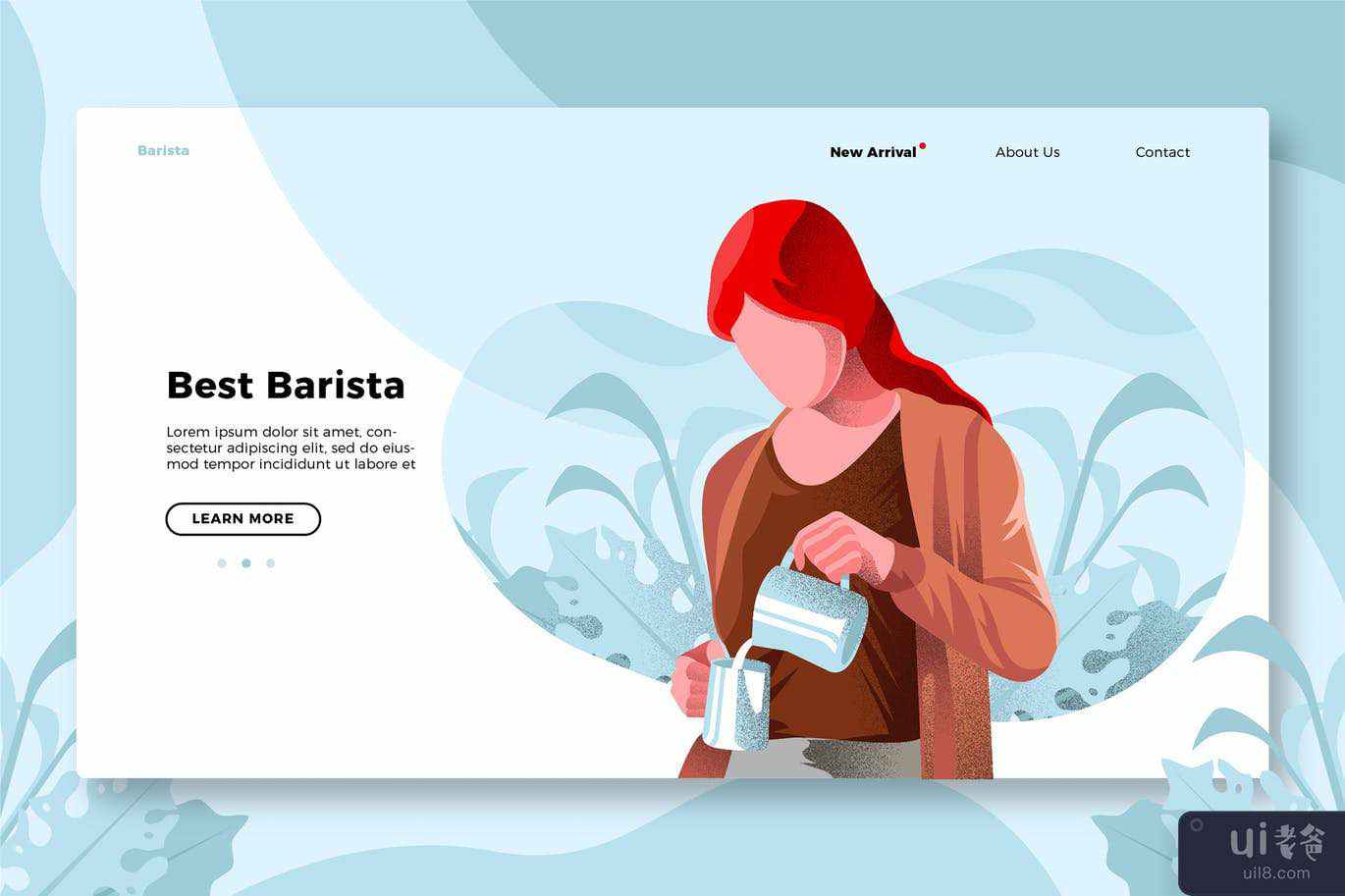 咖啡师 - 横幅和登陆页面(Coffee Barista - Banner & Landing Page)插图2
