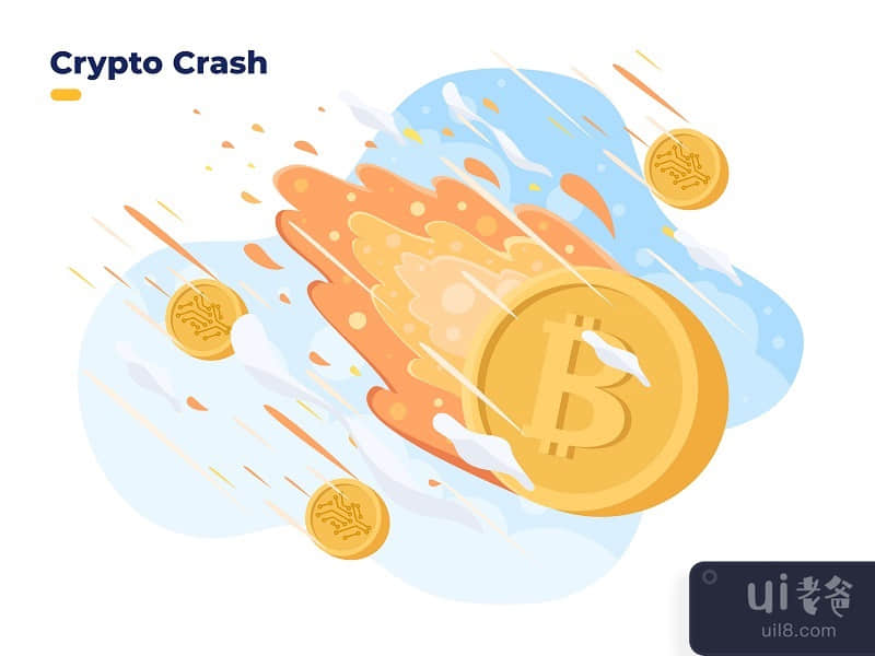 Cryptocurrency Coin Price Fall Down