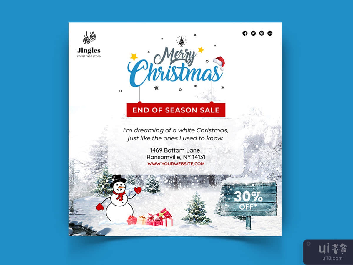 Christmas Sale Offers Social Media Templates