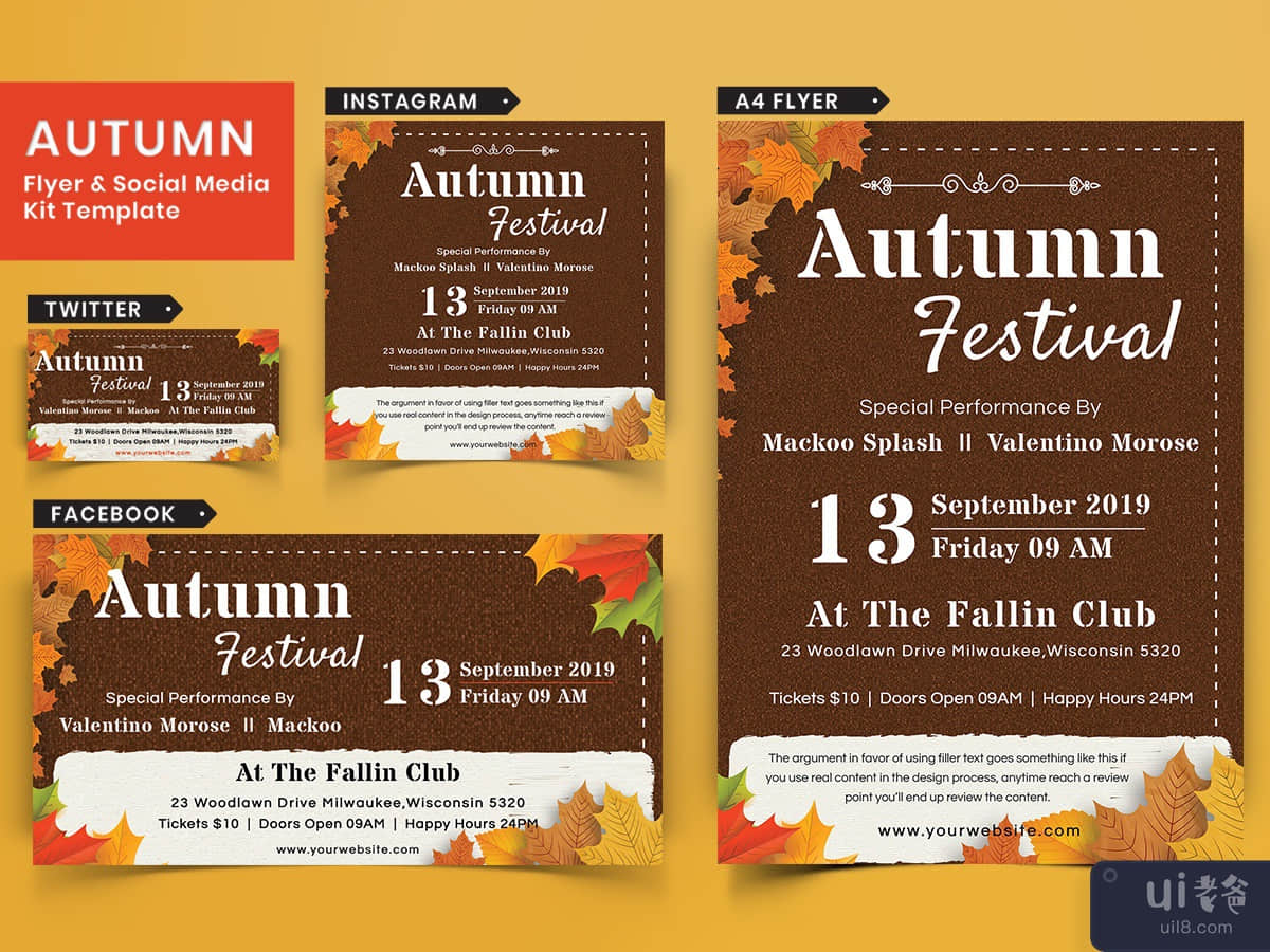 Autumn Festival Flyer & Social Media Pack-12