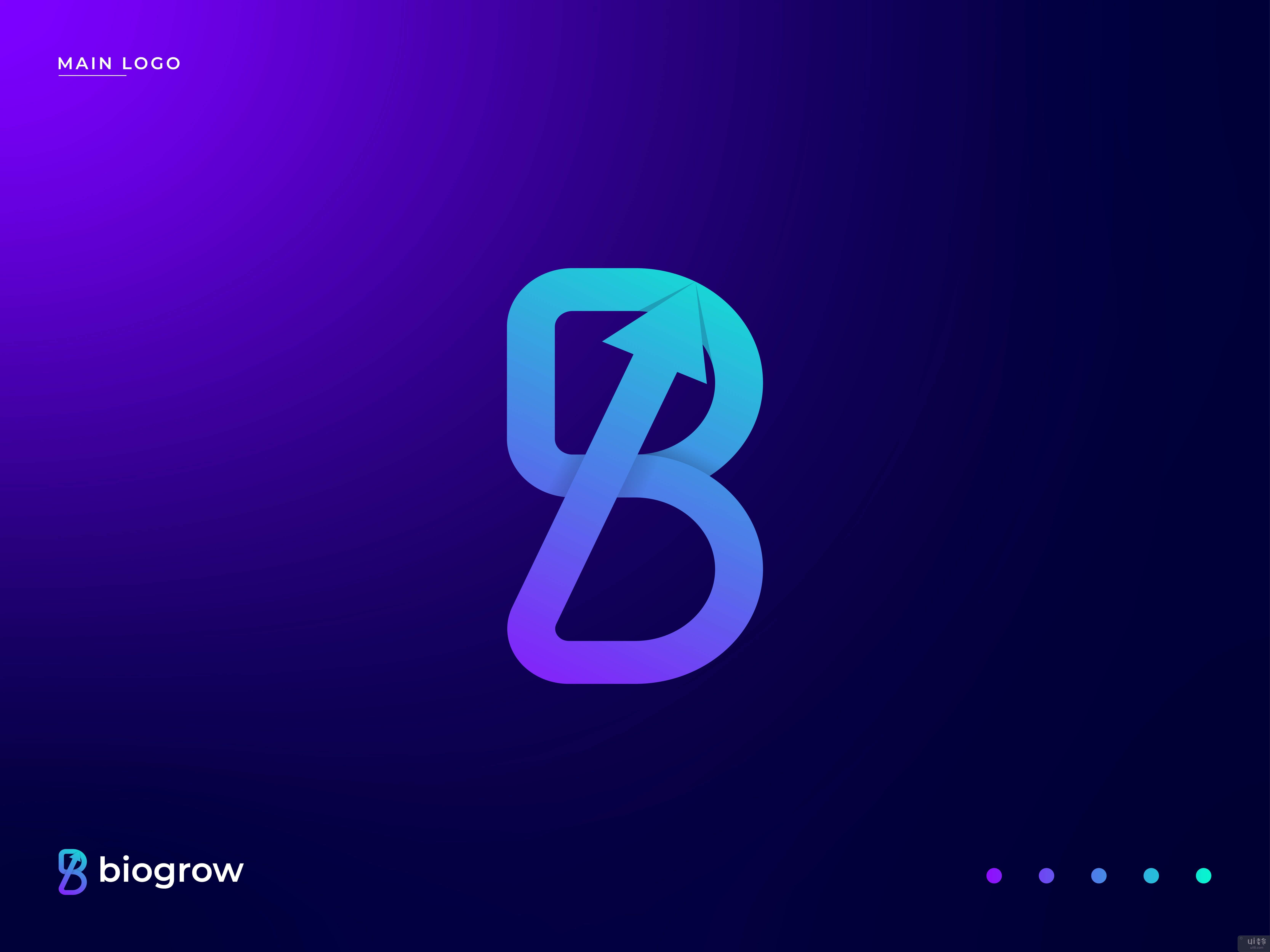 B 现代字母标记标志模板(B Modern Letter Mark Logo Template)插图2