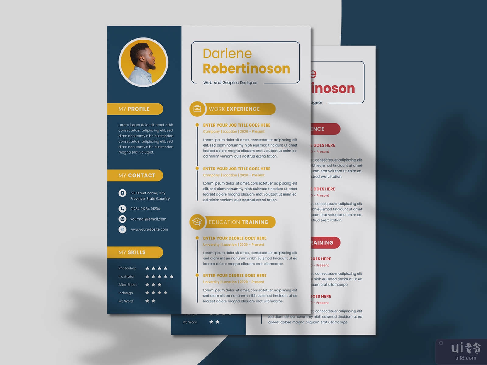 Creative CV Resume template vector, Modern and clean concept.