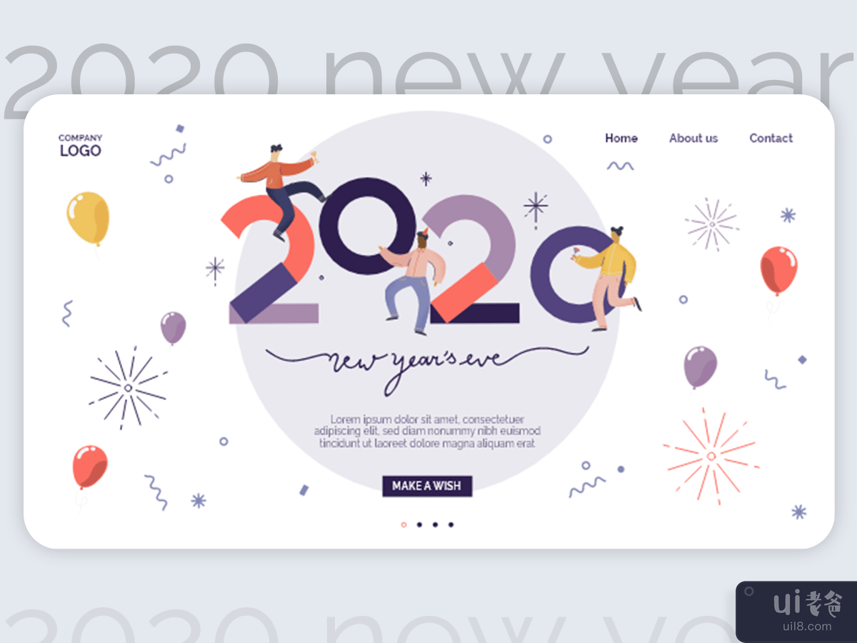 2020 new year landing page