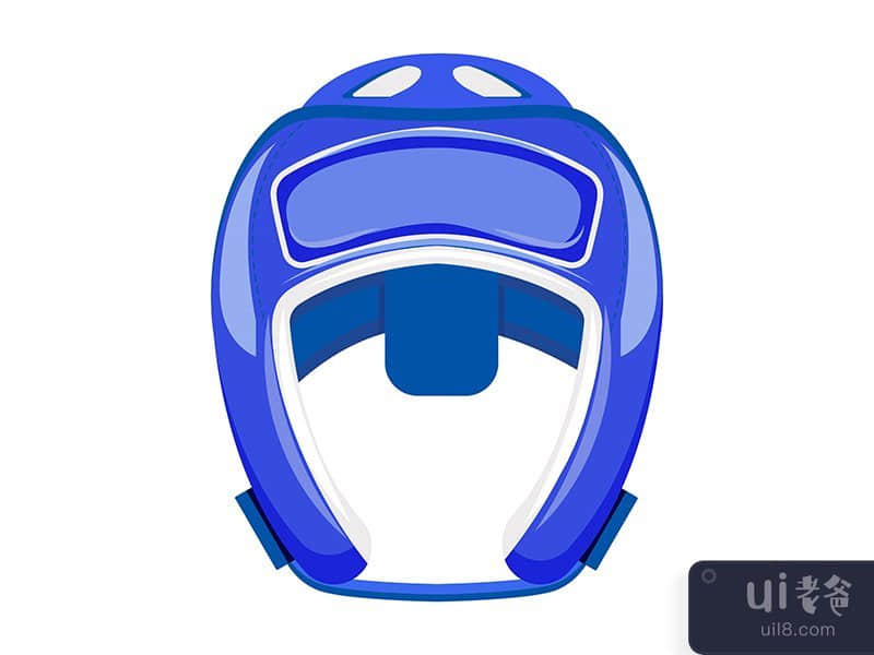 Boxing headgear semi flat color vector object