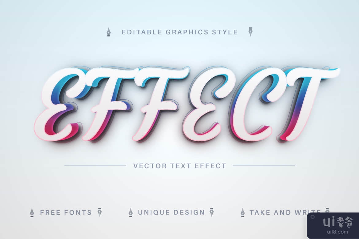 颜色画笔 - 可编辑的文字效果，字体样式(Color Brush - Editable Text Effect, Font Style)插图3