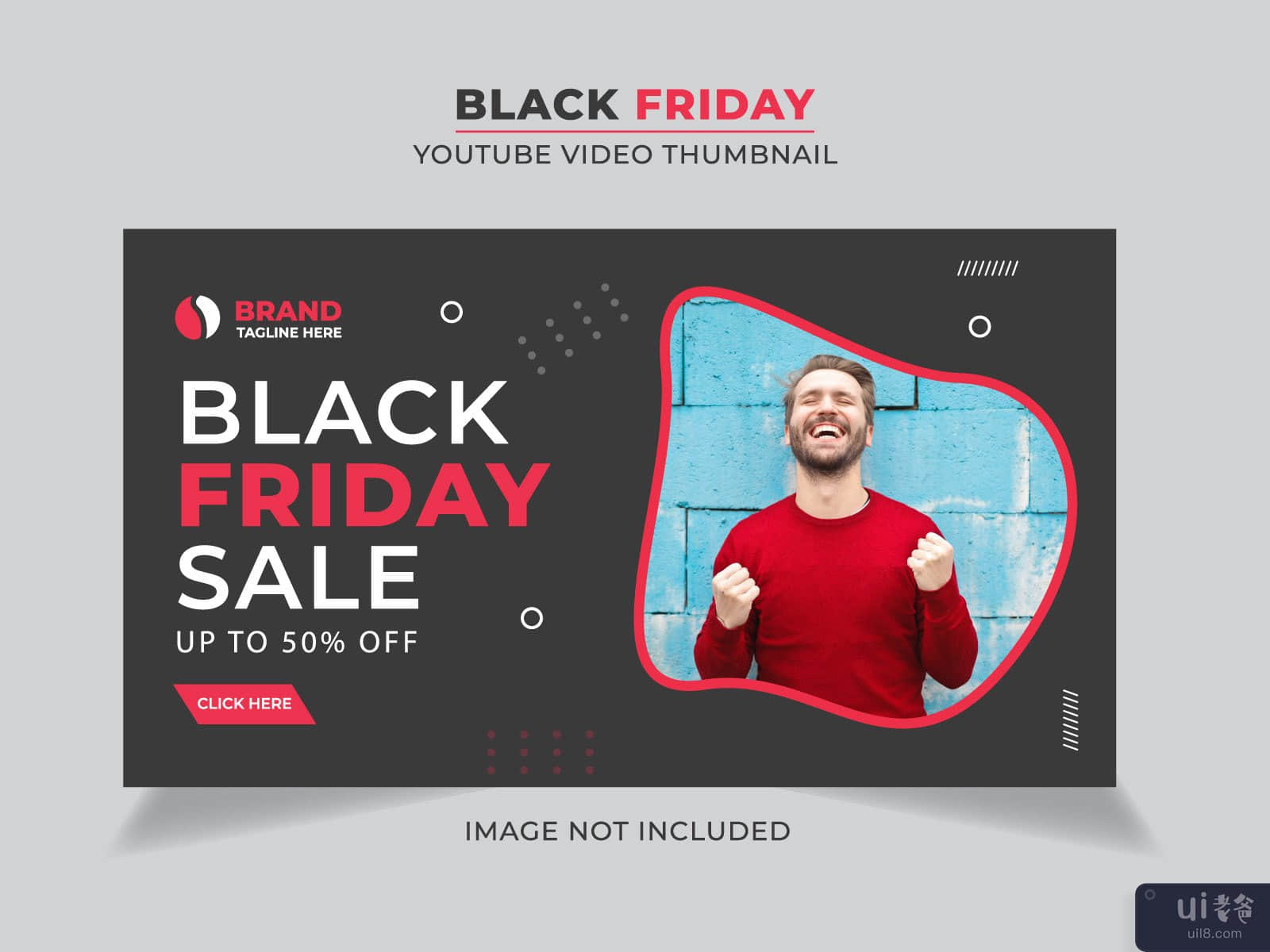 Black Friday Super Sale video thumbnail and web banner. 