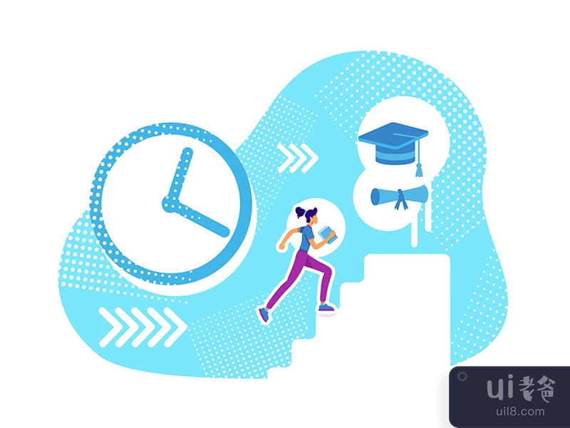 Accelerated learning program flat concept vector illustration