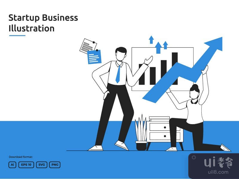 Business Startup Vector Illustration