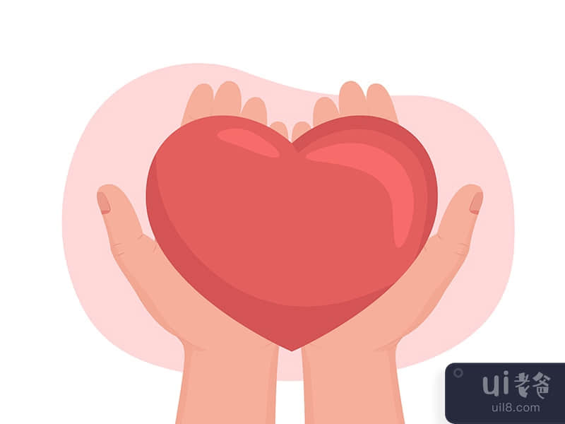 Charity 2D vector isolated illustration