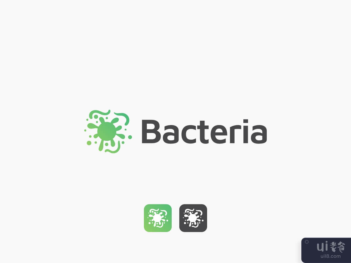 Bacteria logo design template