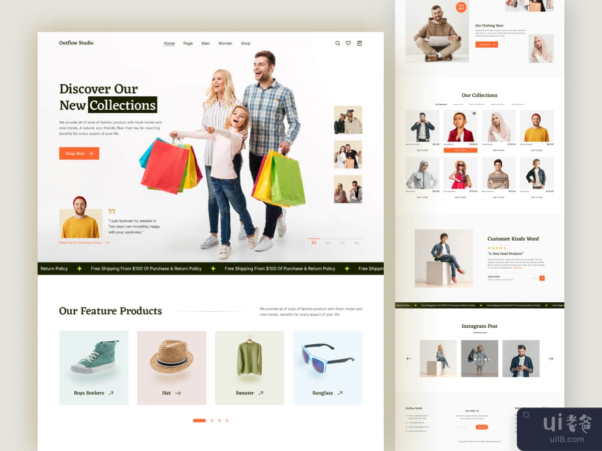 Clothing Store Website Design Concept