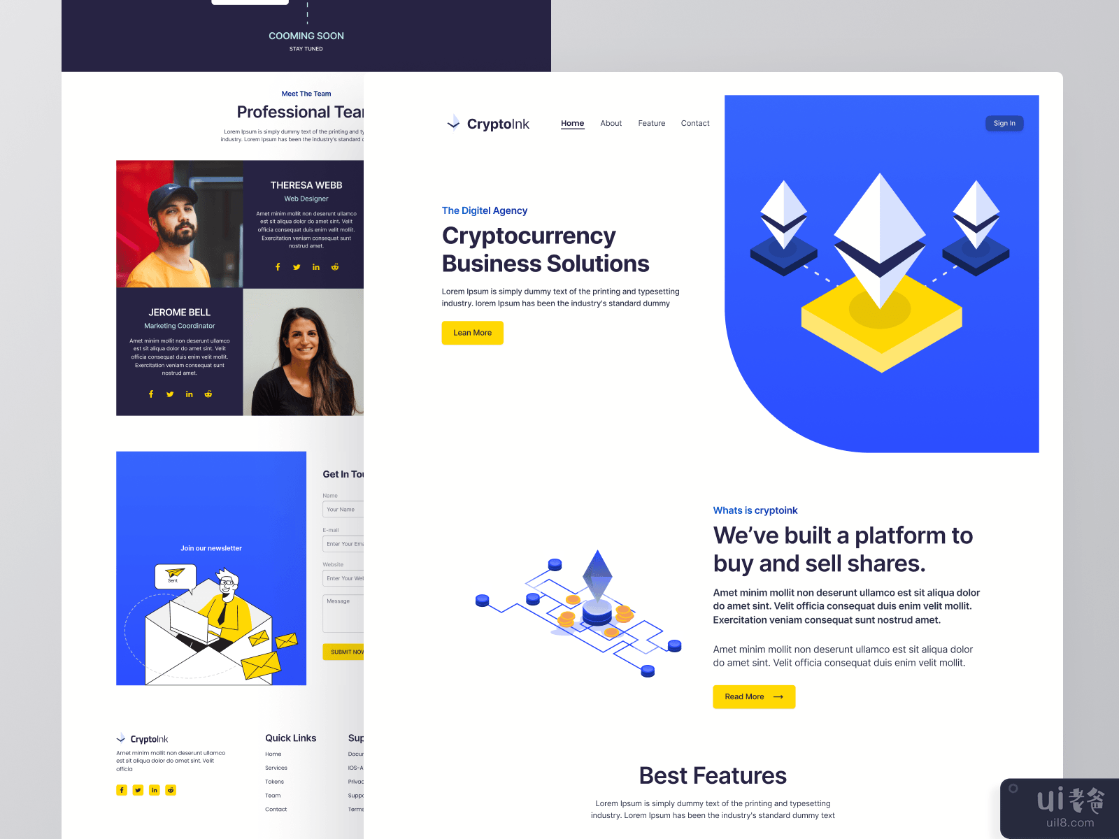 Cryptoink landing page