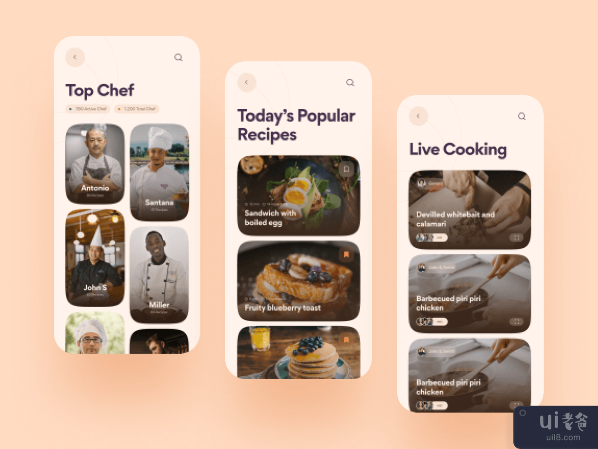 Appétit - Food Recipes App UI Kit V8