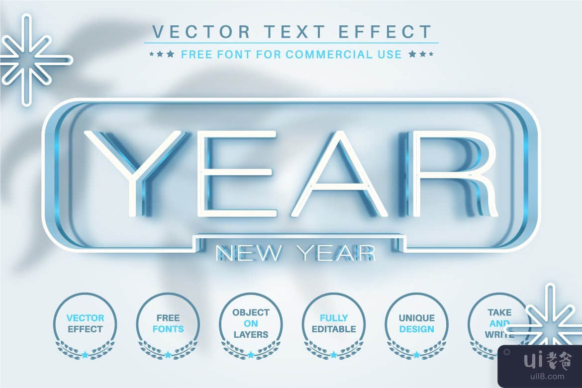 2022 年 - 可编辑文本效果，字体样式(2022 Years - Editable Text Effect, Font Style)插图5