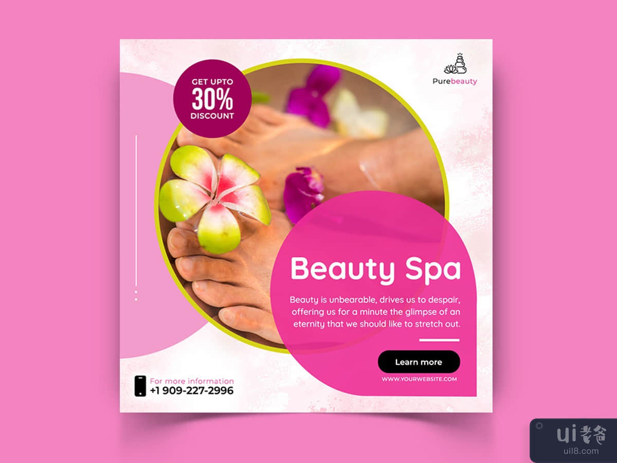 Beauty and Spa Day Social Media Post Template