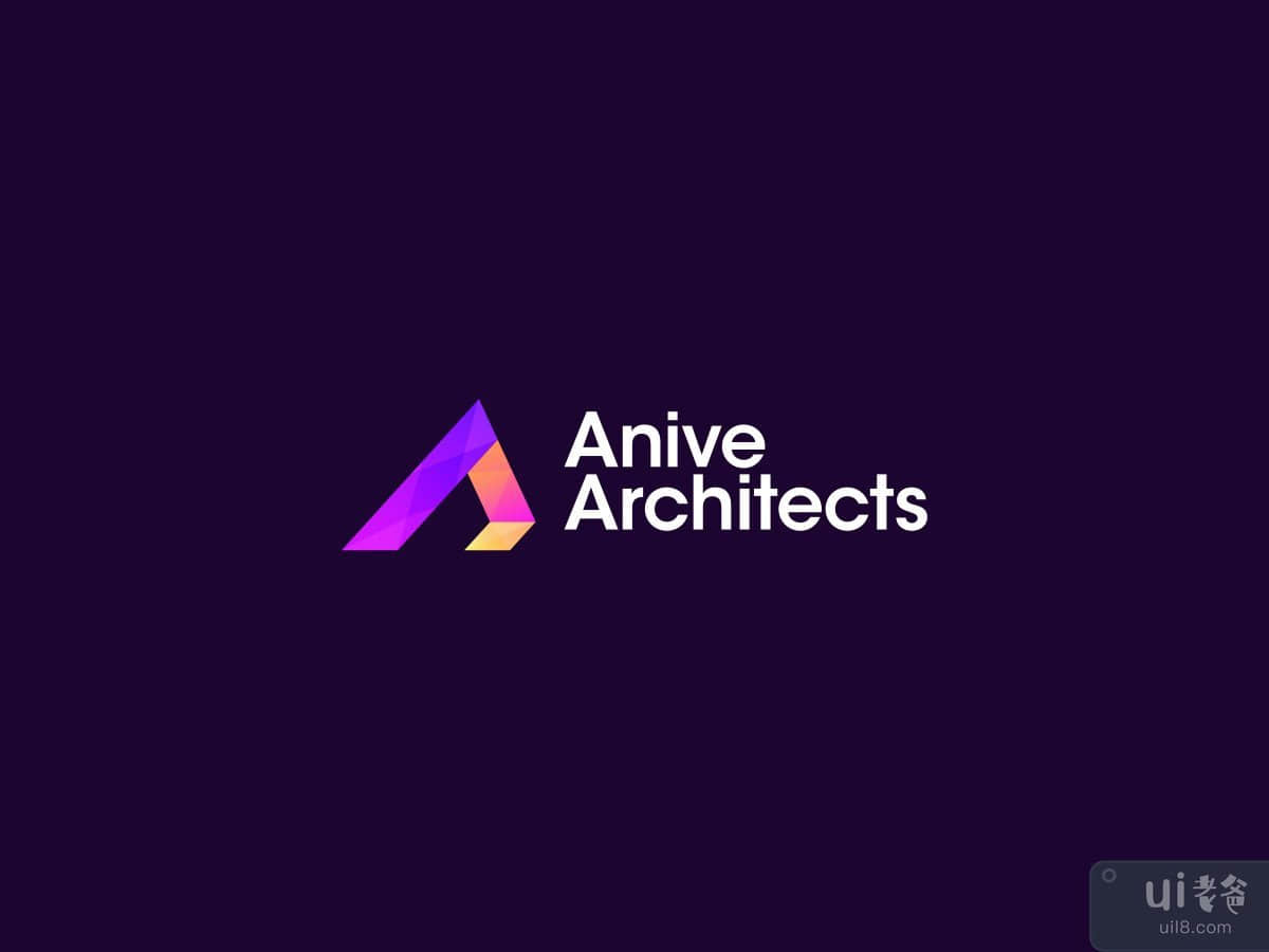 Anive Architects 标志设计：字母 A + 主页(Anive Architects Logo Design: Letter A + Home)插图3