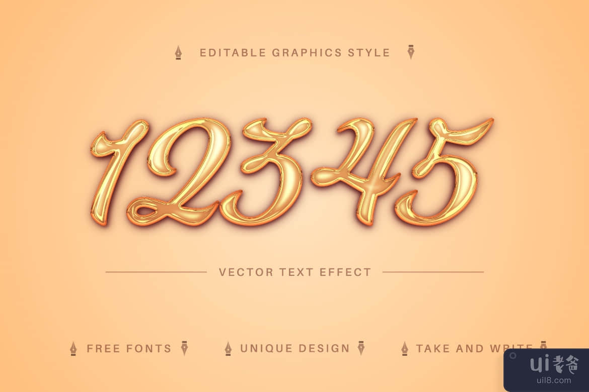 Caramel - 可编辑的文本效果，字体样式(Caramel - Editable Text Effect, Font Style)插图3