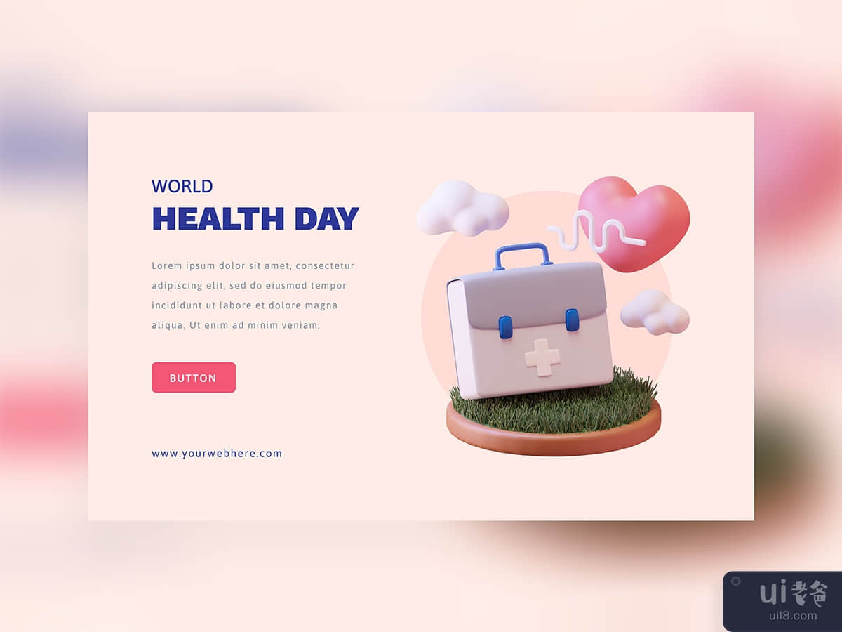 Banner - concept of world health day