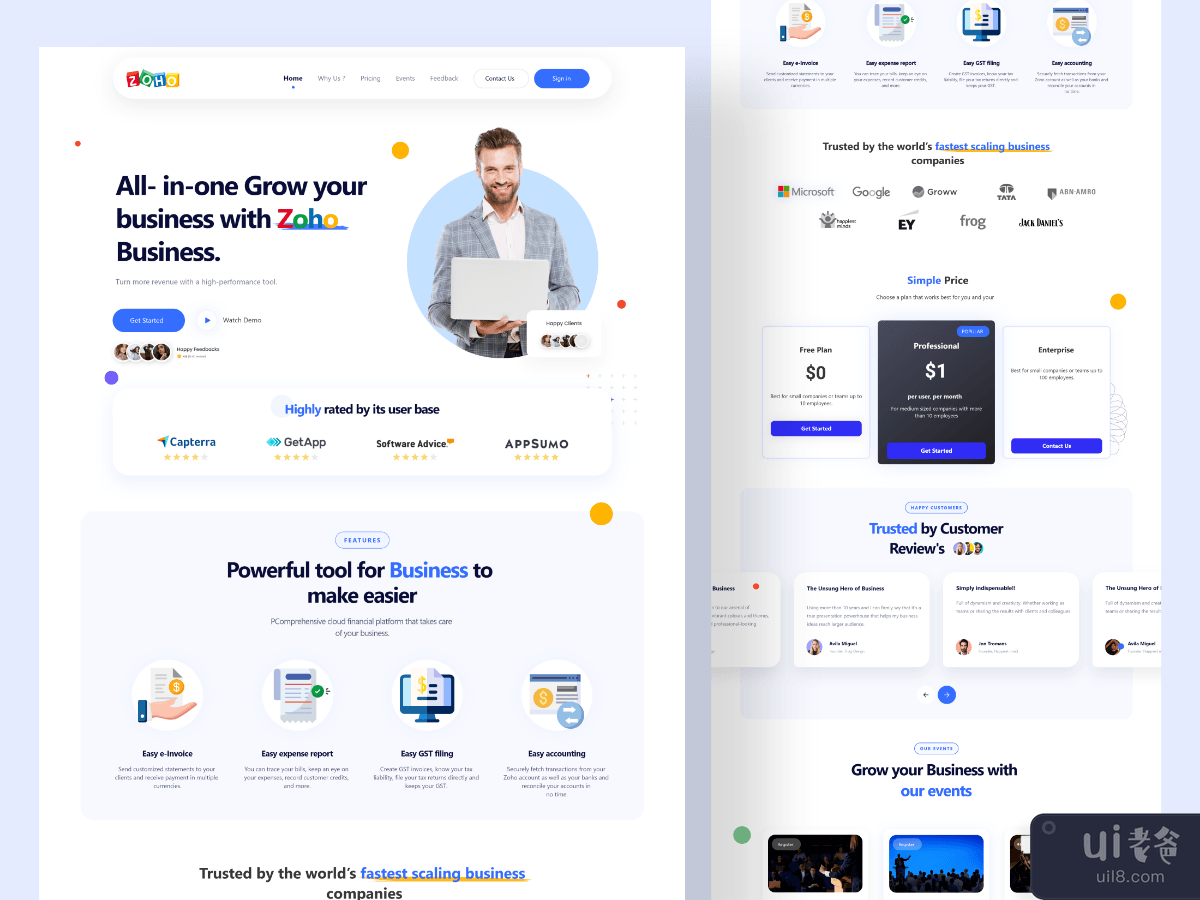 Business Growing - Landing page