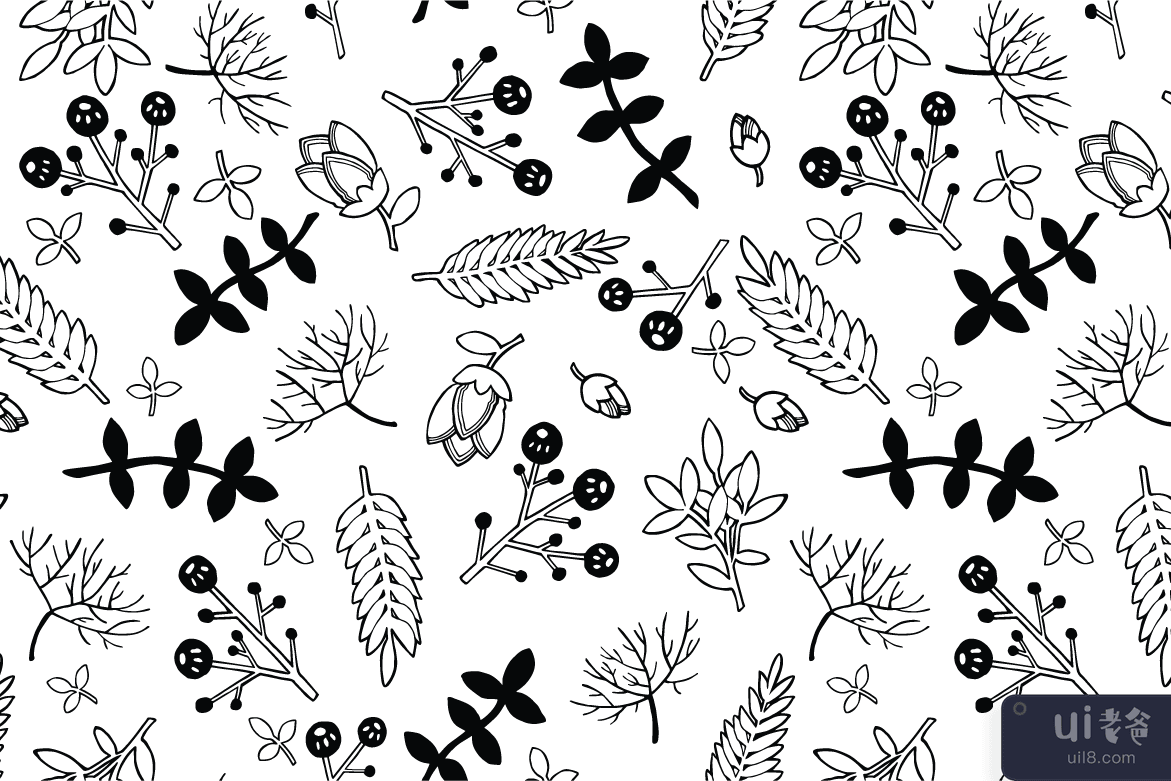 秋季无缝模式(Autumn seamless pattern)插图2