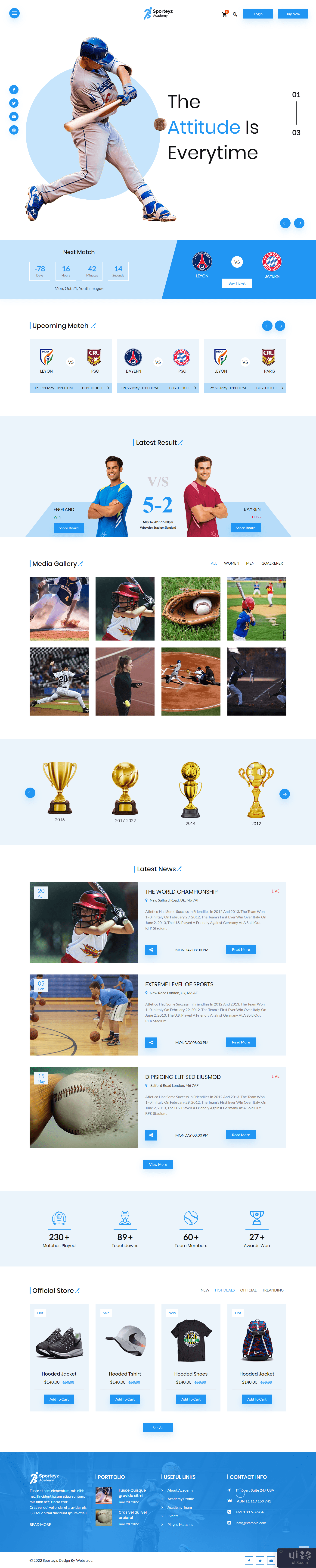 棒球 HTML 模板(Baseball HTML Template)插图2