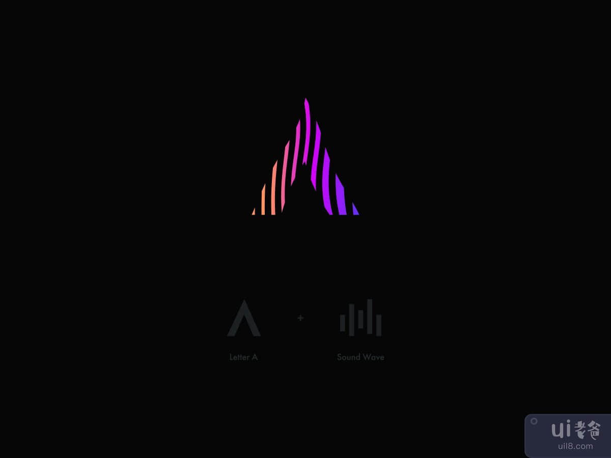 Auvio标志设计：字母A+声波(Auvio Logo Design: Letter A + Sound Wave)插图4