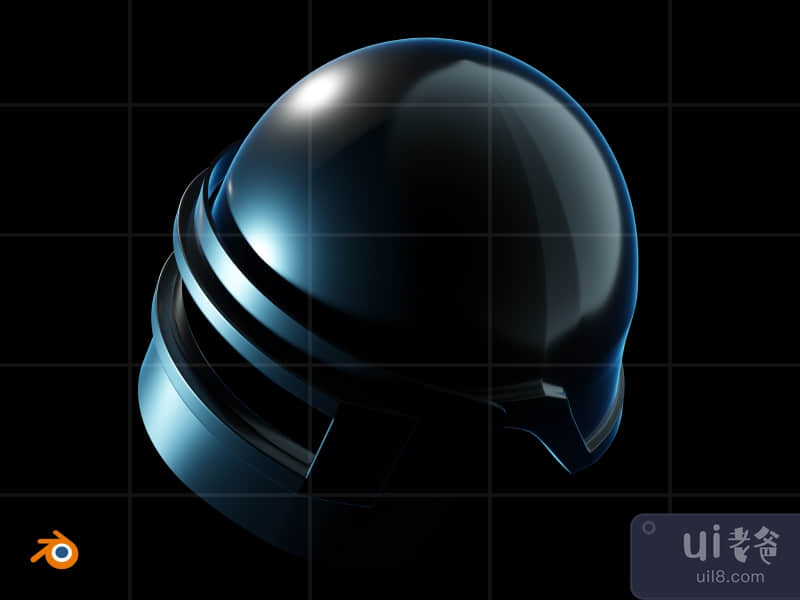 3D Game equipment glow in the dark illustration pack - Helmet