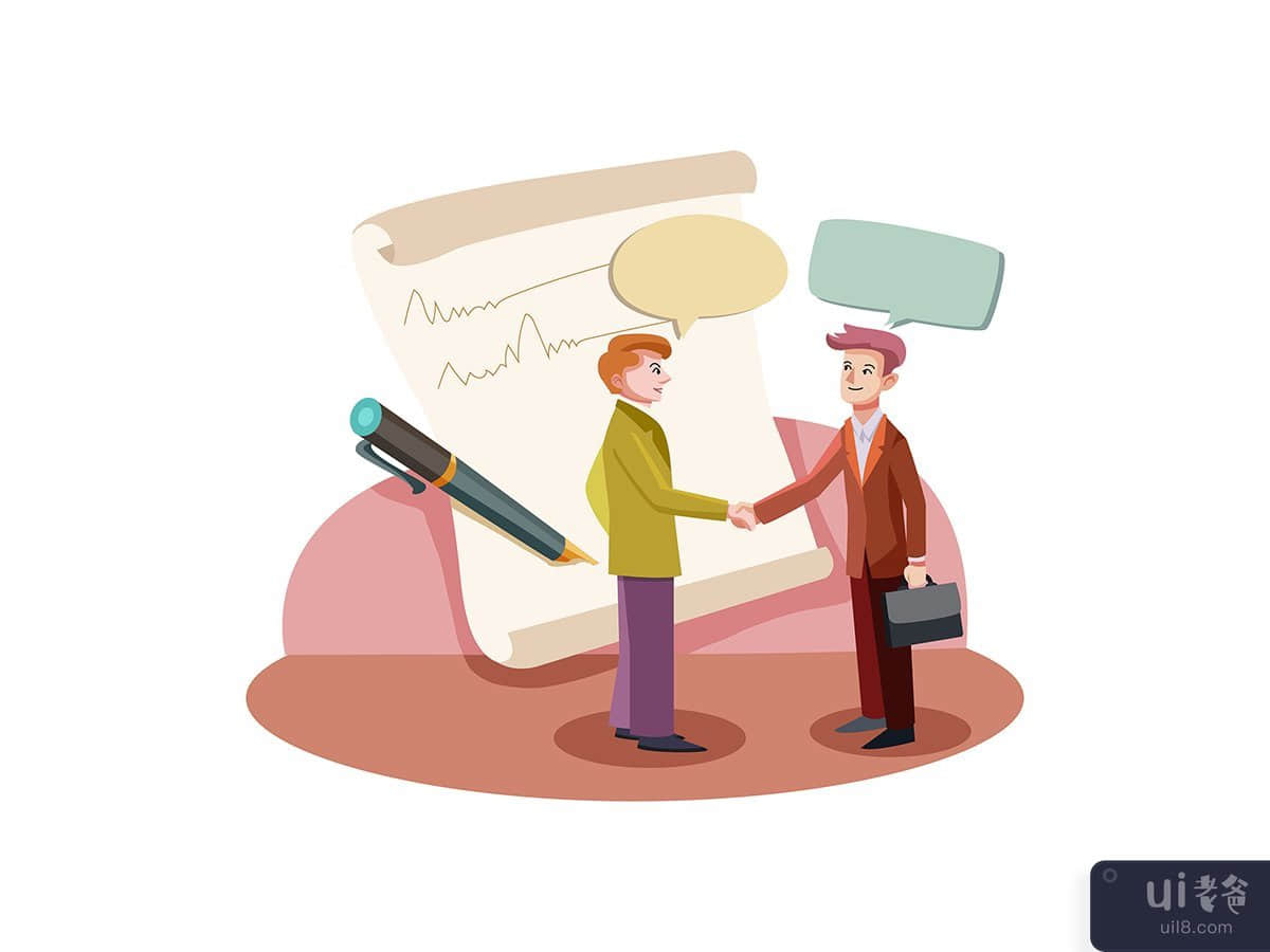 Business Agreement Vector Illustration concept. 