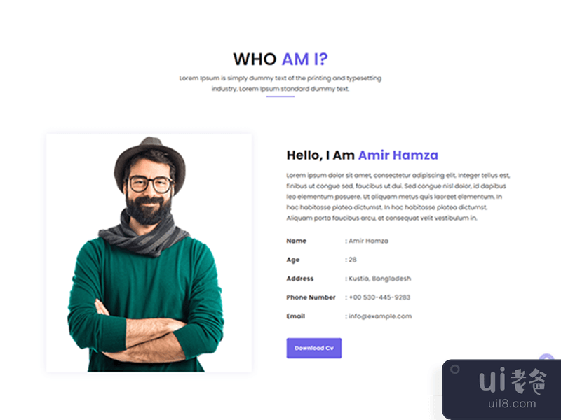 About Us Page Template Design