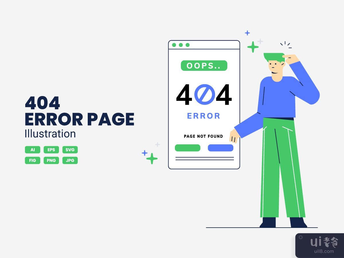 404 Error Vector Illustration