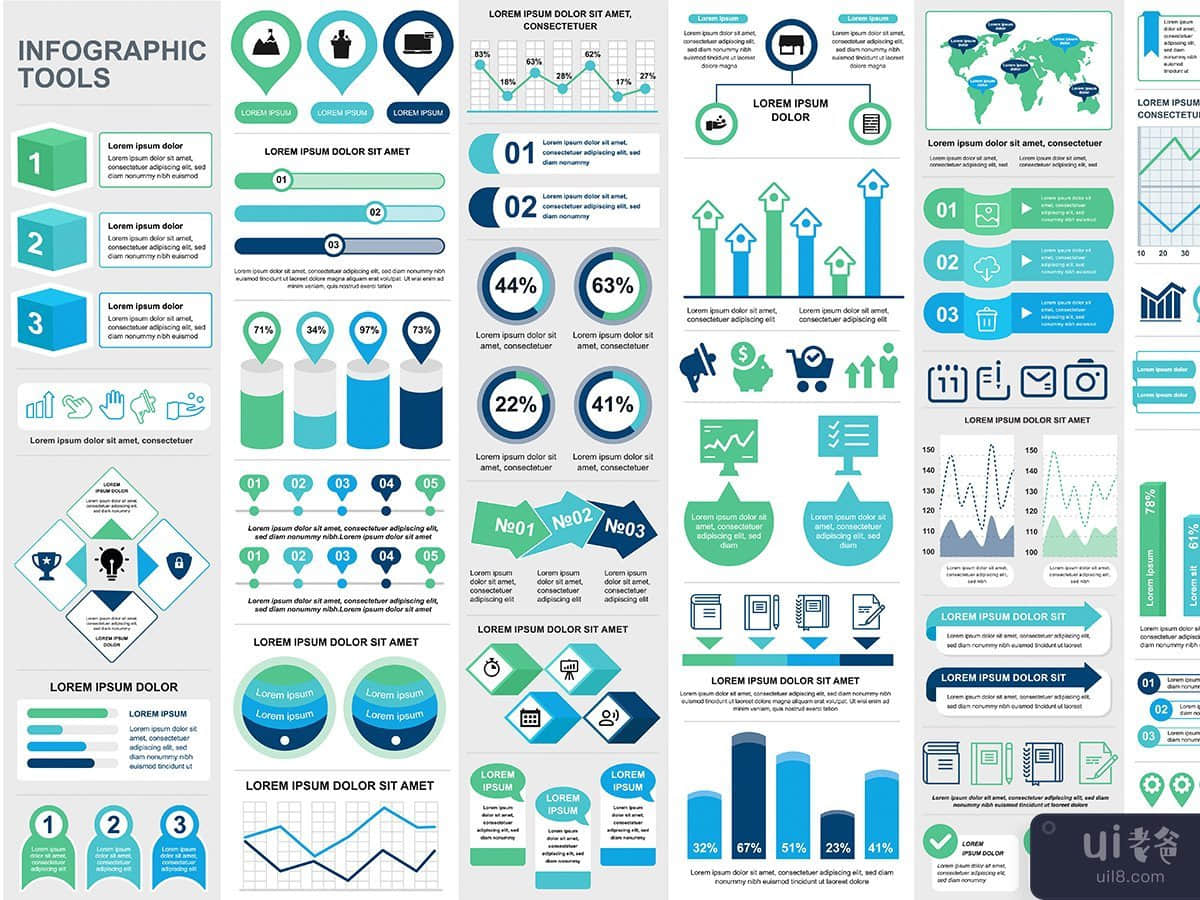 Collection Infographic Elements for Presentation