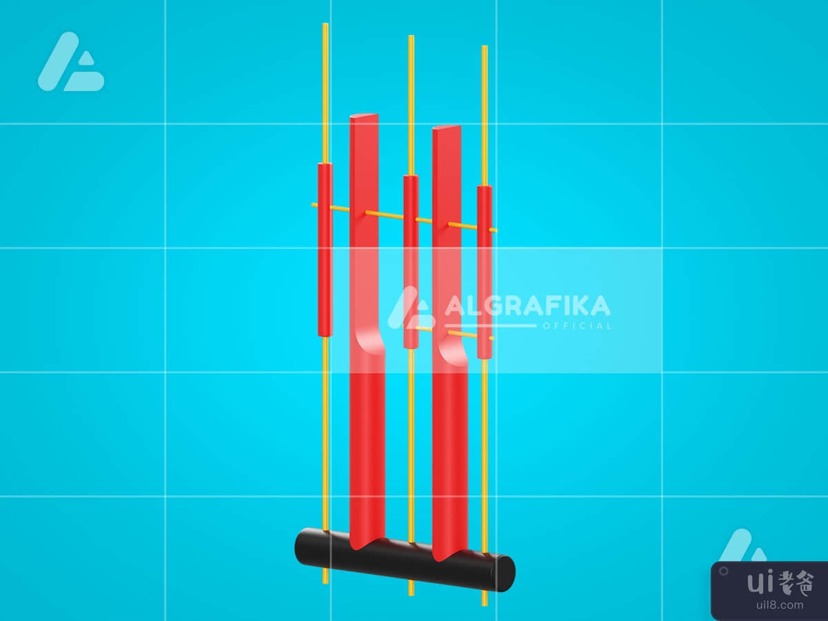 3d illustration angklung traditional instrument object