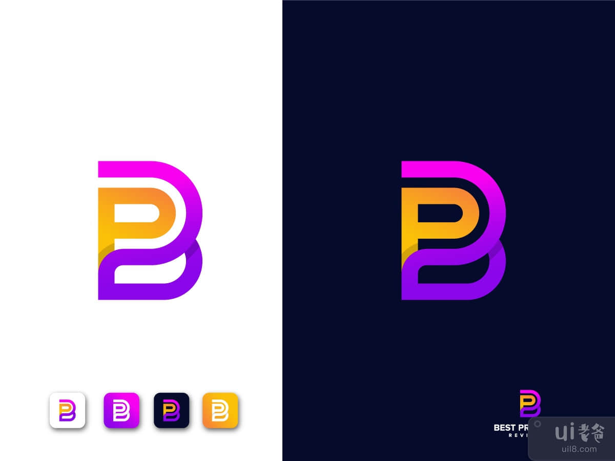 B and P Letter Logo Design