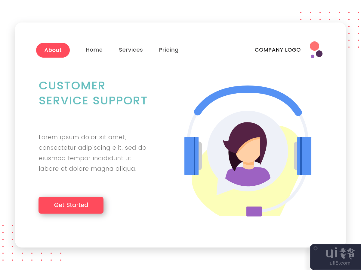Customer service support vector illustration