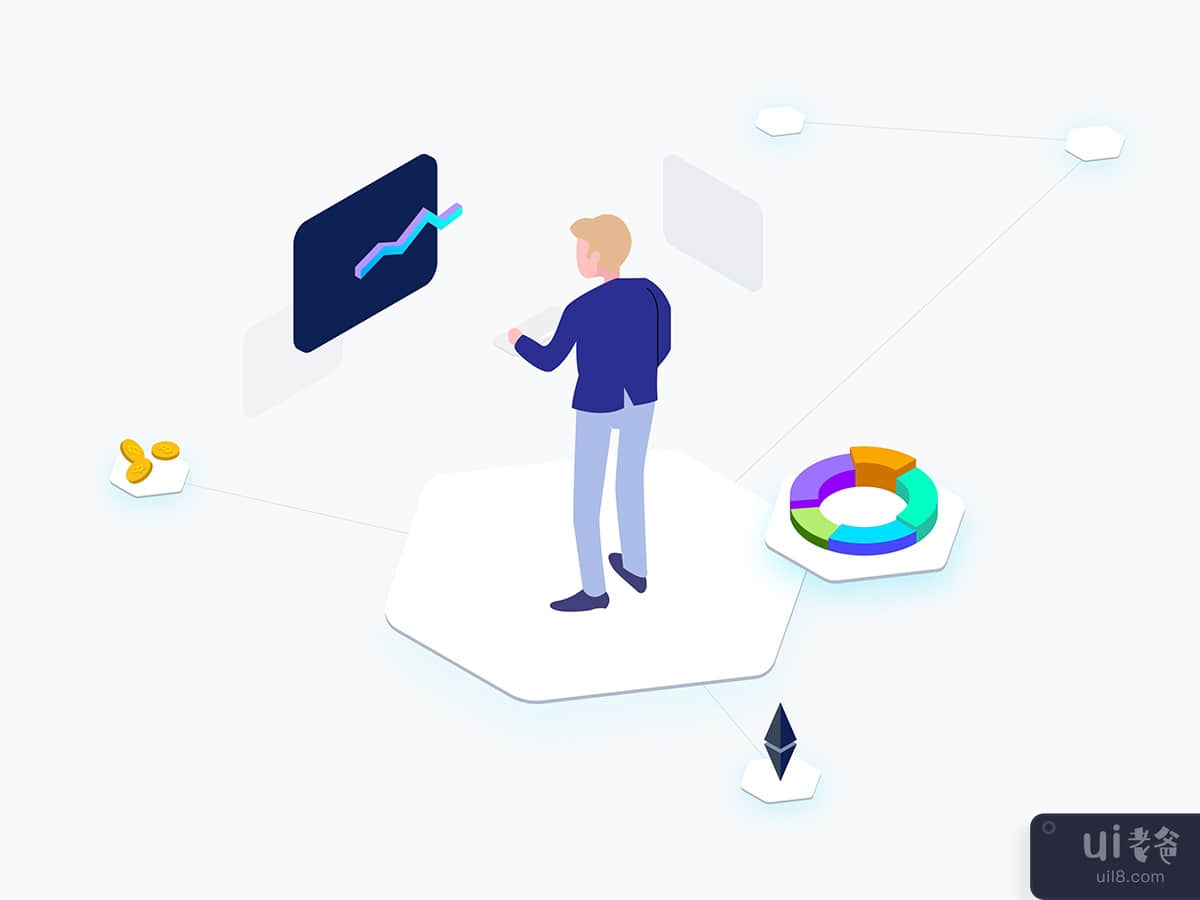 Business Cryptocurrency Isometric Graphic 